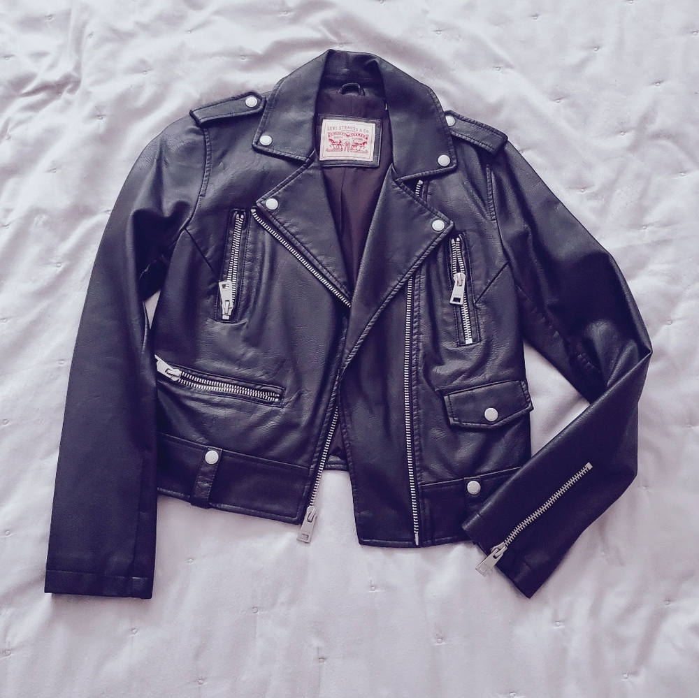 Levi's Faux Rare Leather Belted Moto Jacket